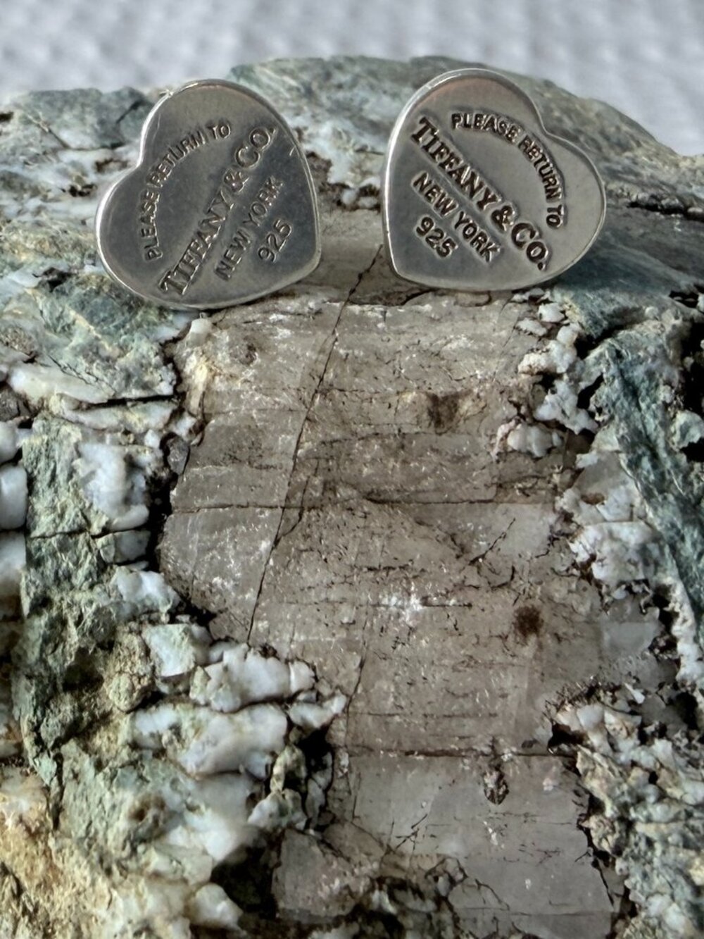 Tiffany & Co. Sterling Silver Heart Stud Earrings